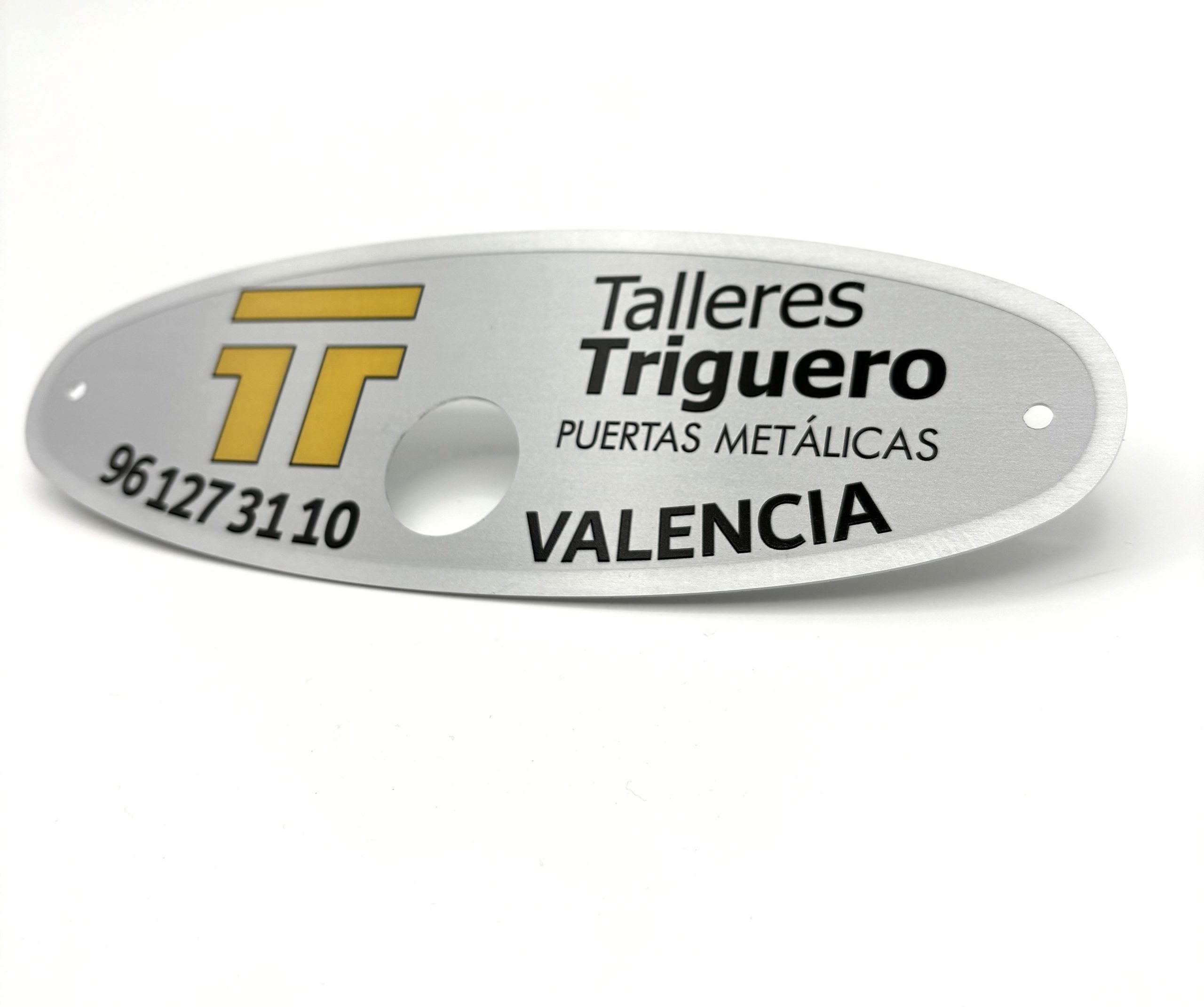 Placa aluminio grabado