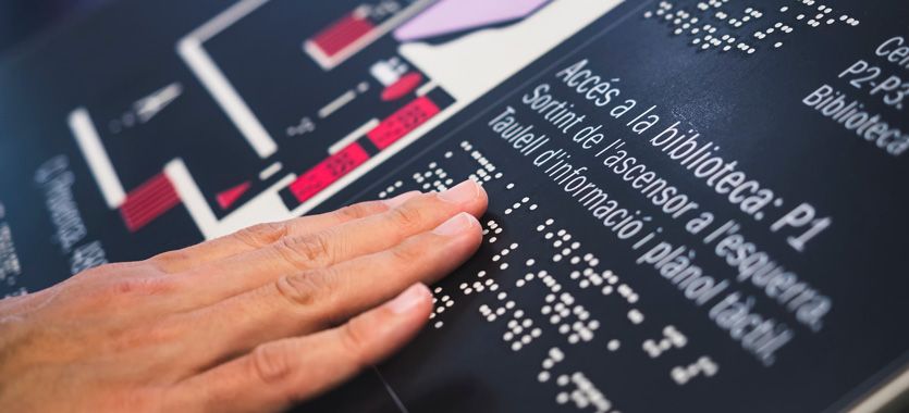 Letrero Braille